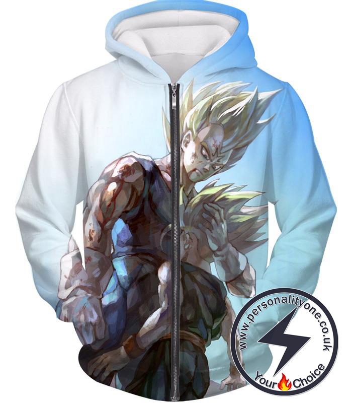 Dragon Ball Z Zip Up Hoodie - Majin Vegeta And Trunks